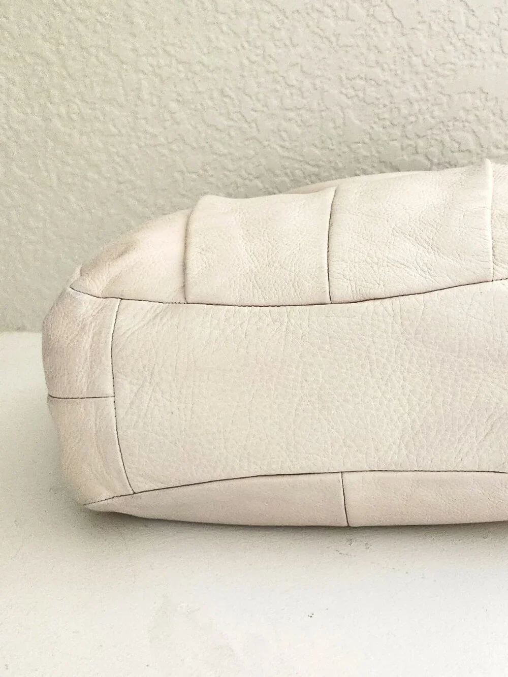 Euc Coach Madison Maggie Ivory Leather Shoulder Bag Hobo Purse
